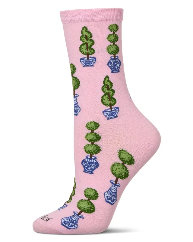 Women's Ginger Jars Rayon From Bamboo Crew Socks sold by MeMoi