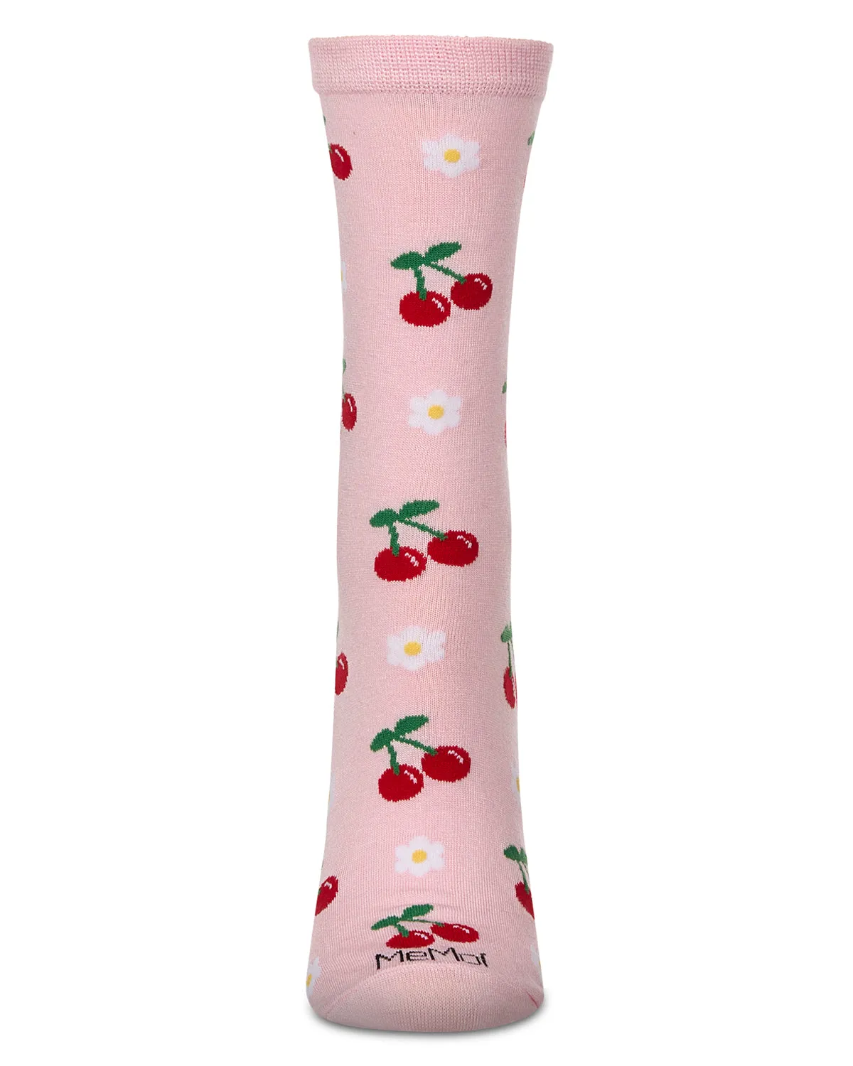 Women's Daisy Cherry Rayon From Bamboo Crew Socks sold by MeMoi product image thumbnail 2