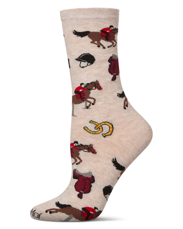 Women's Equestrian Rayon From Bamboo Crew Socks sold by MeMoi