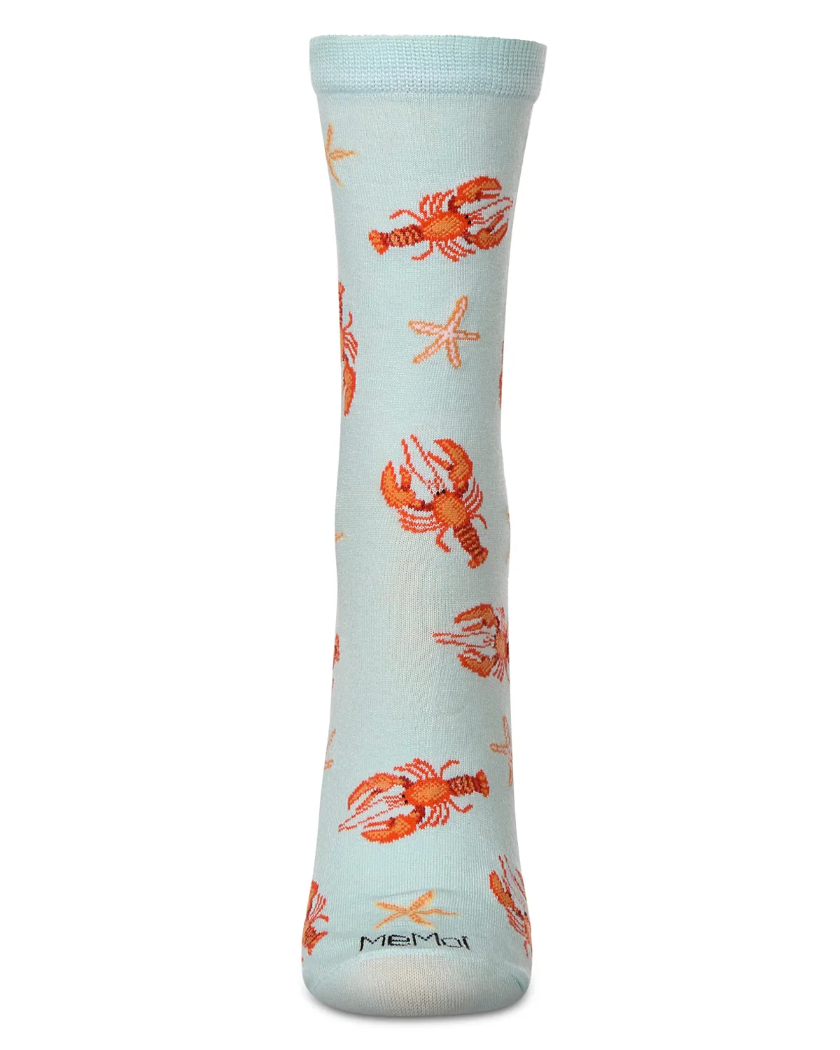 Women's Lobsters Rayon From Bamboo Crew Socks sold by MeMoi product image thumbnail 2