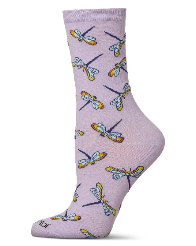 Women's Dragonflies Rayon from Bamboo Crew Socks sold by MeMoi