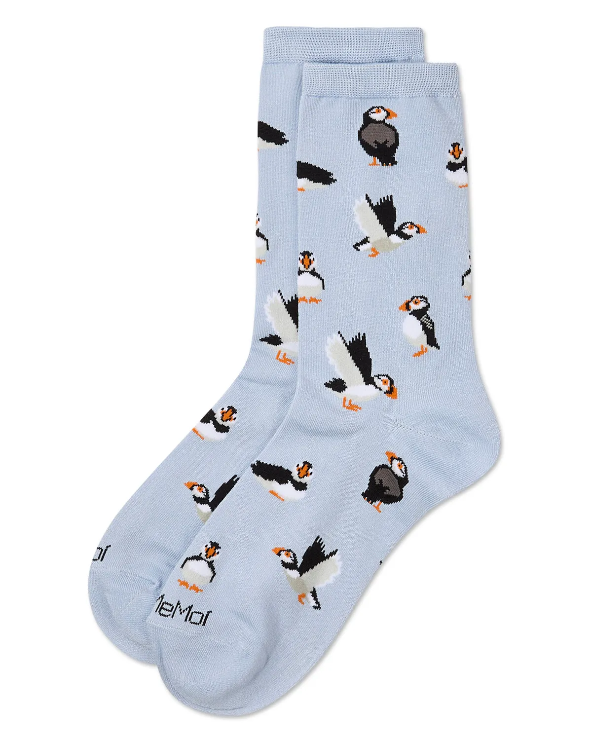 Women's Puffin Birds rayon From Bamboo Crew Socks sold by MeMoi product image thumbnail 3