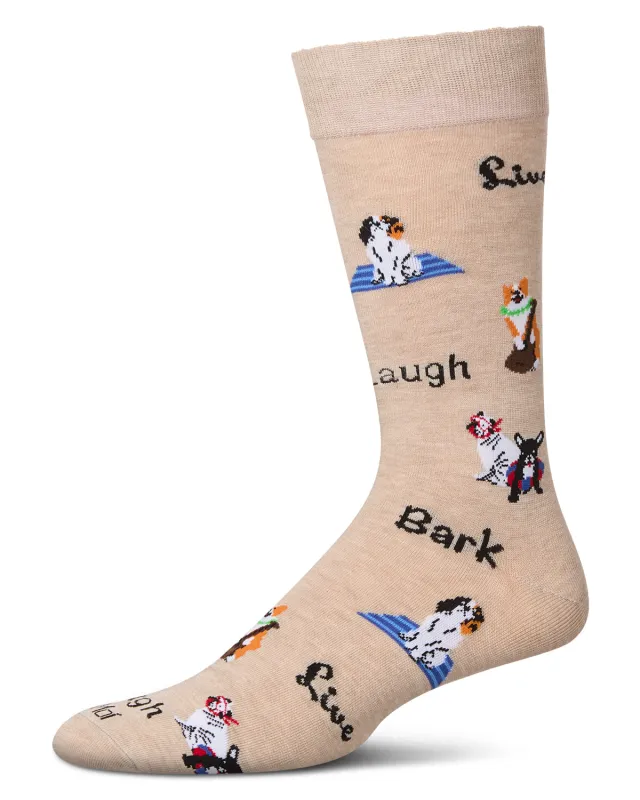 Men's Live Laugh Bark Rayon from Bamboo Crew Socks sold by MeMoi