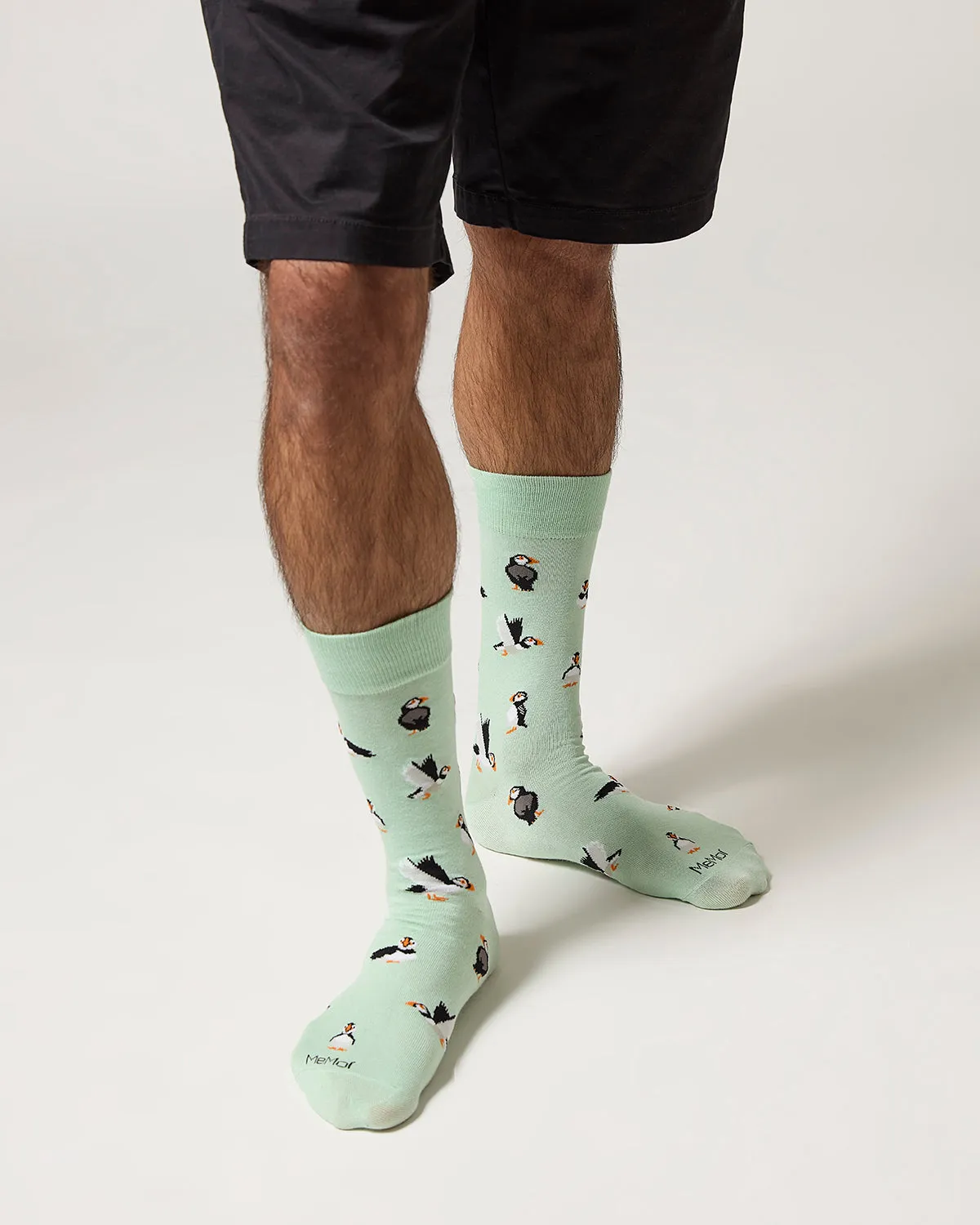 Men's Puffin Birds Rayon from Bamboo Crew Socks sold by MeMoi product image thumbnail 4