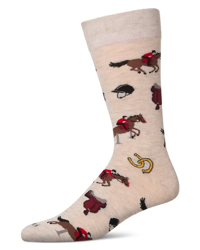 Men's Equestrian Rayon From Bamboo Crew Socks sold by MeMoi