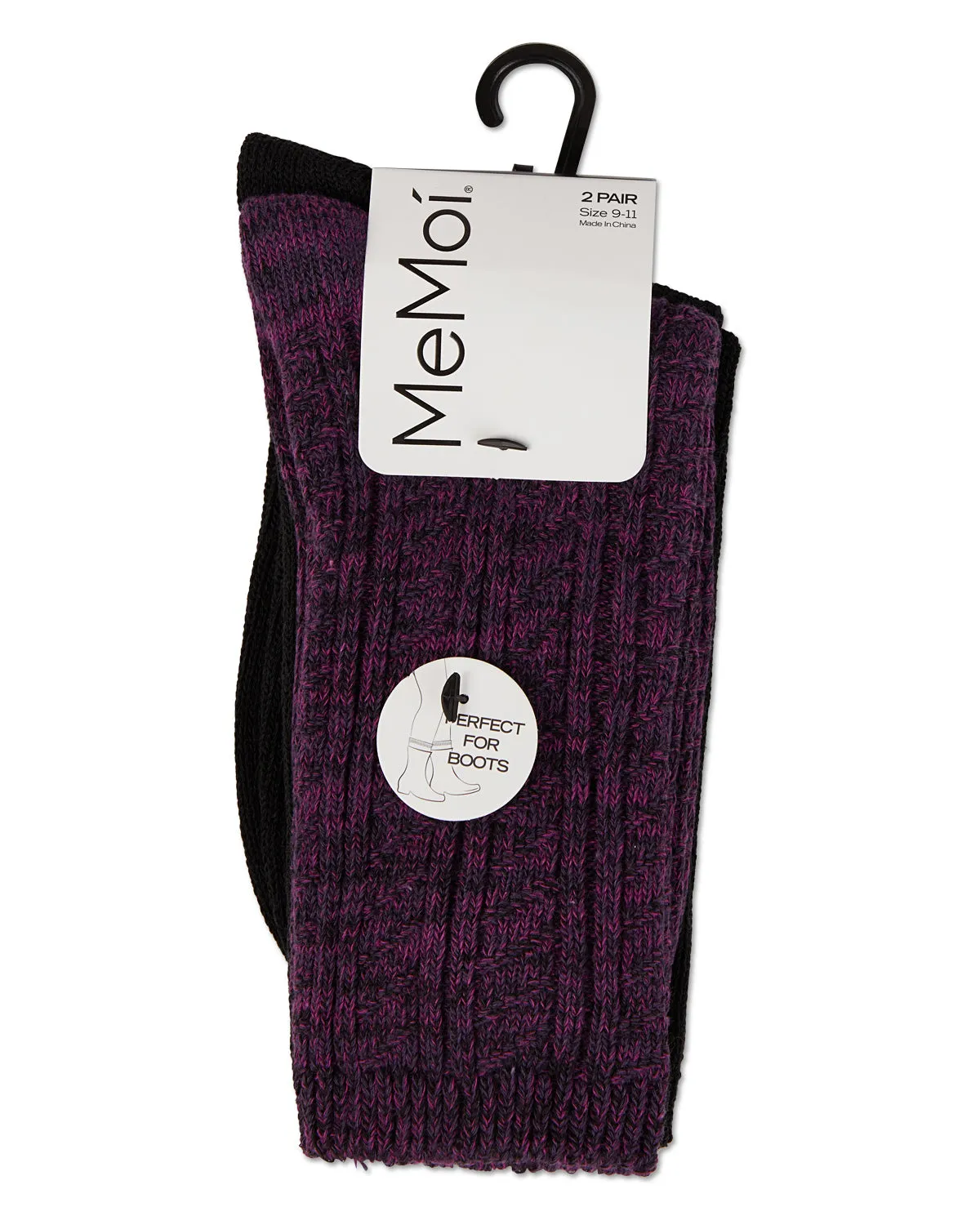 Women's 2 Pair Pack Waterfall Crew Socks sold by MeMoi product image thumbnail 4