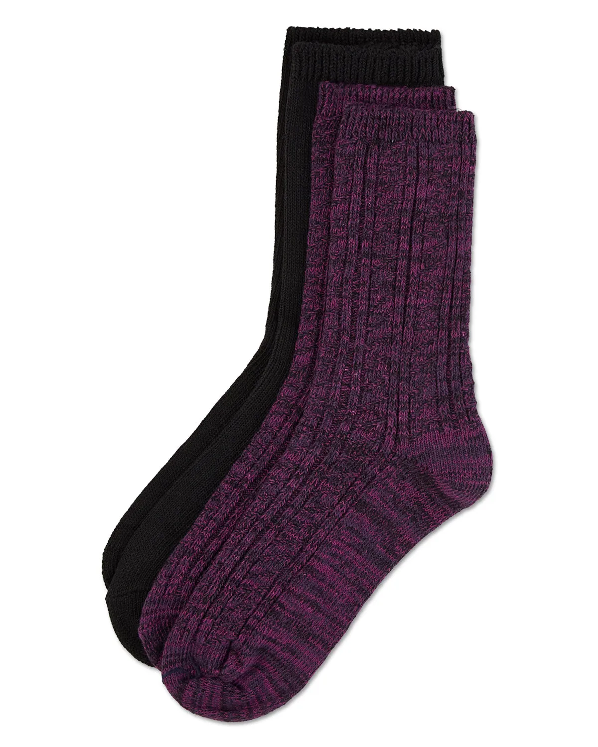 Women's 2 Pair Pack Waterfall Crew Socks sold by MeMoi product image thumbnail 5