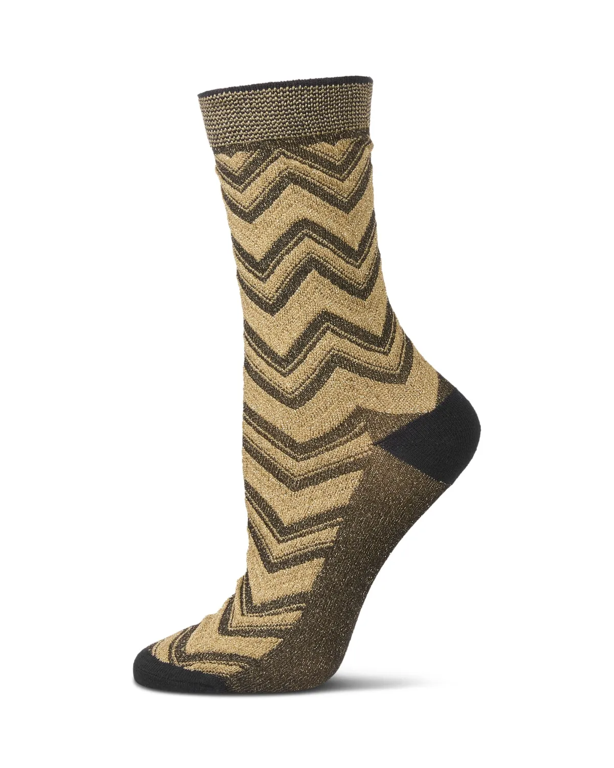 Women's Shimmer Chevron Crew Socks sold by MeMoi product image thumbnail 2