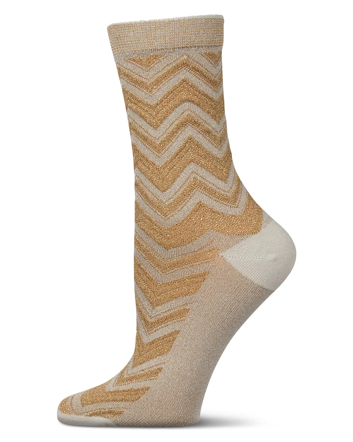 Women's Shimmer Chevron Crew Socks sold by MeMoi product image thumbnail 3
