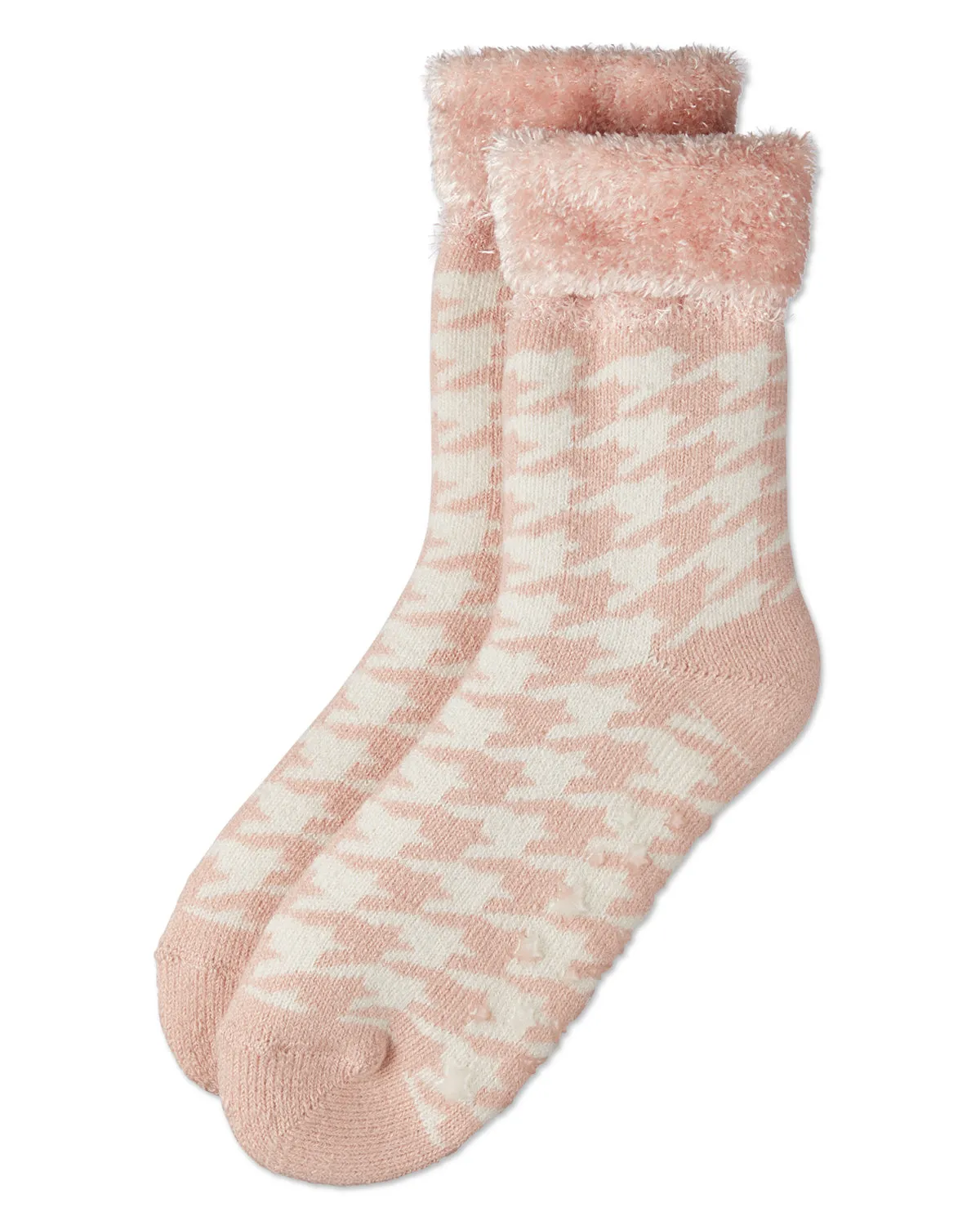 Women's Houndstooth Plush Cabin Socks sold by MeMoi product image thumbnail 3