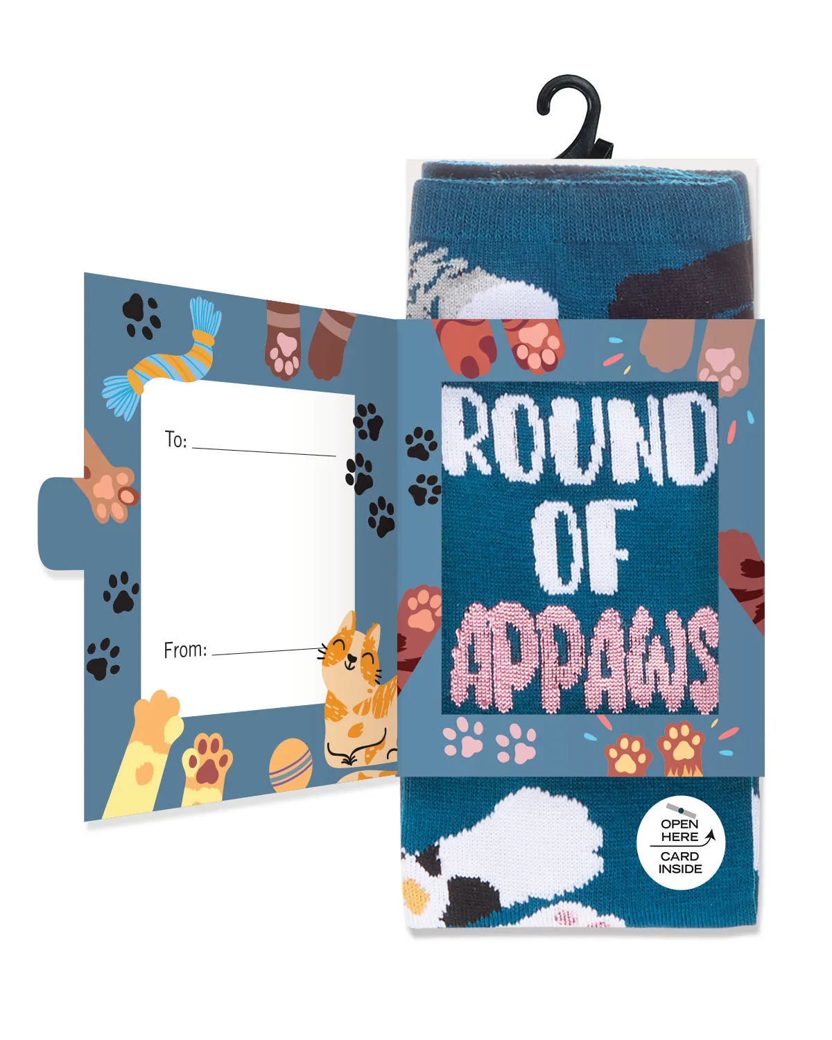 Round Of Appaws Greeting Card Crew Socks sold by MeMoi product image thumbnail 2