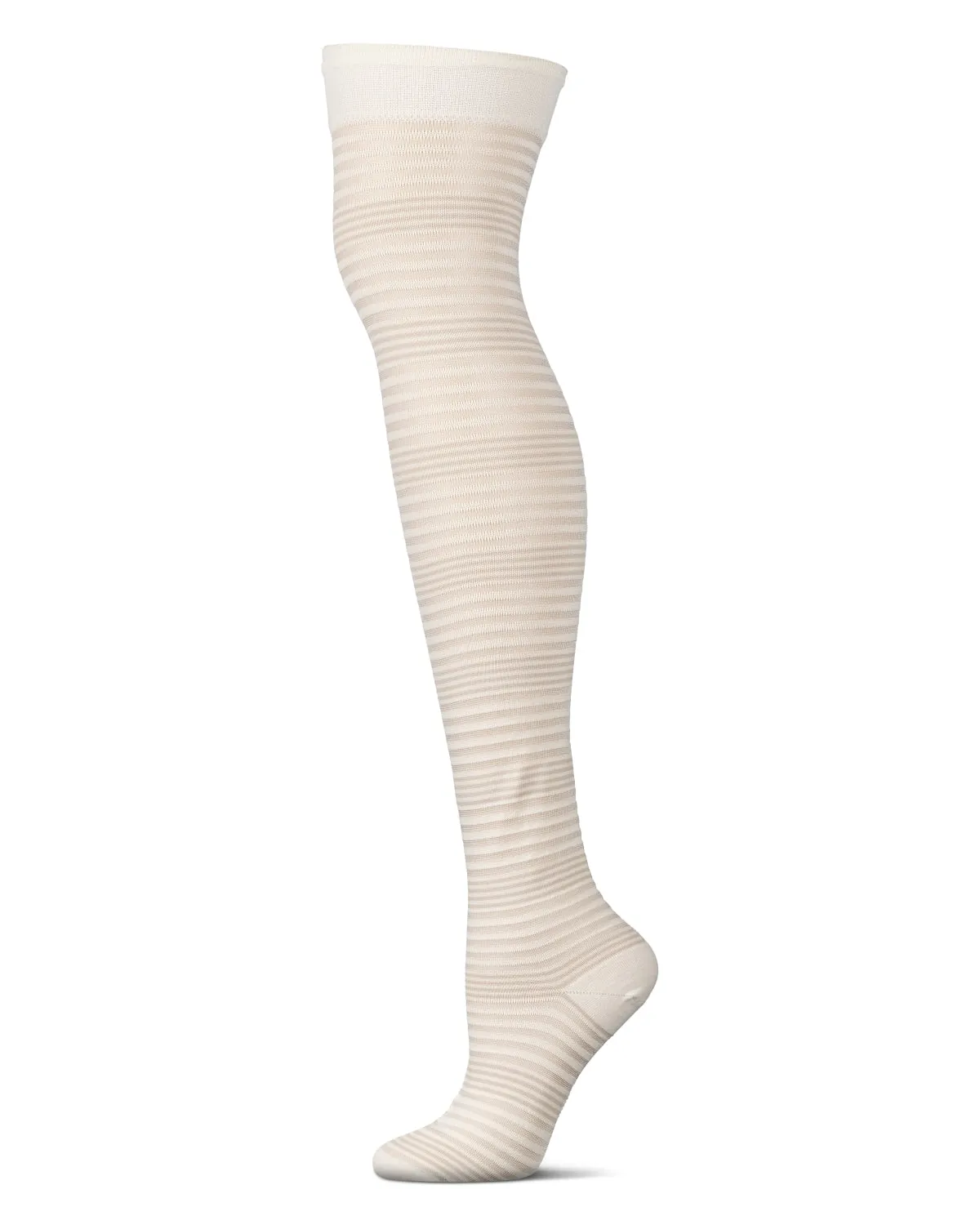 Women's Variegated Sheer Stripe Over The Knee Socks sold by MeMoi product image thumbnail 2