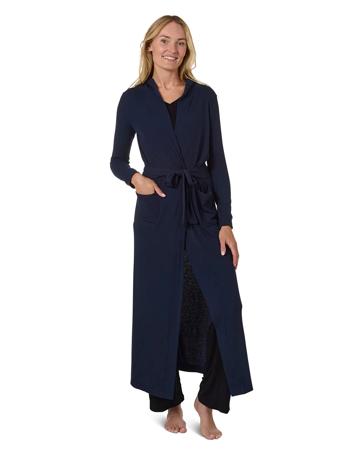 Women's Long Ribbed Morning Robe sold by MeMoi