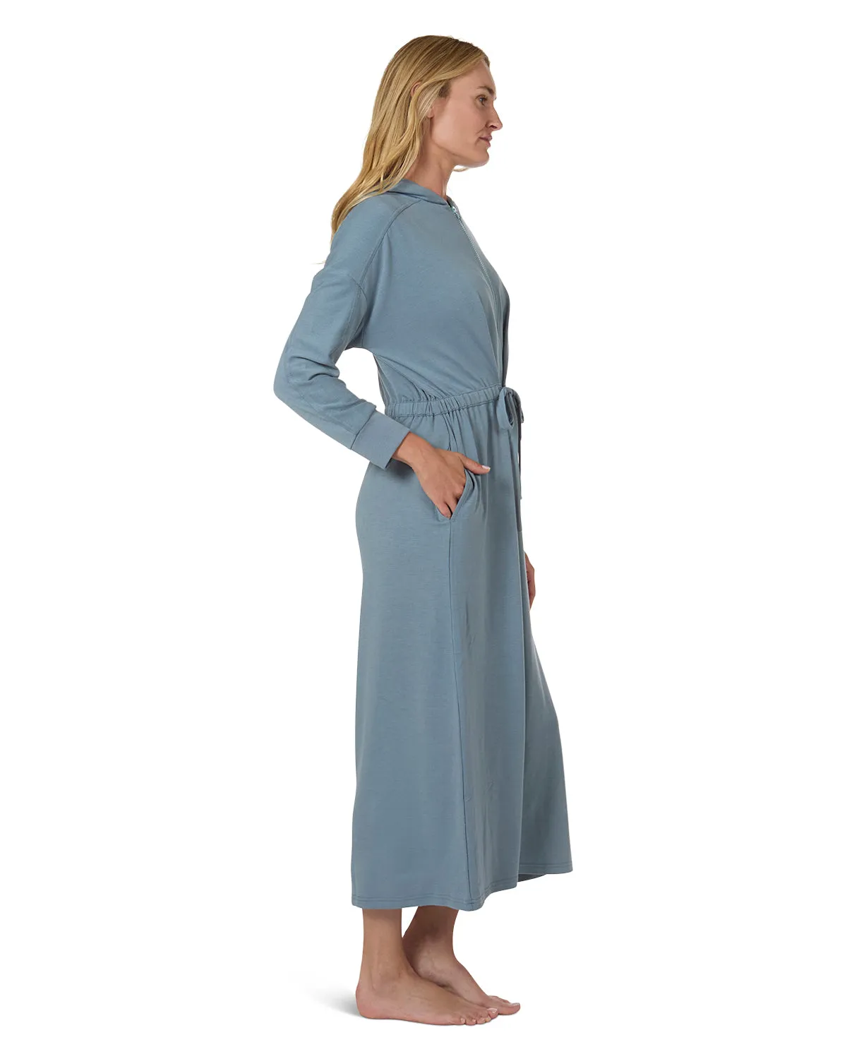Women's Hooded Step-In Half-Zip Robe sold by MeMoi product image thumbnail 4