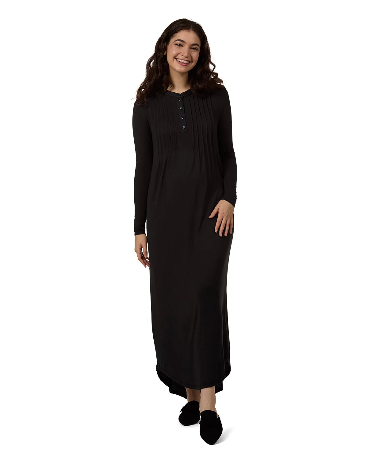 Women's Stretch Modal Pintucked Nightgown sold by MeMoi