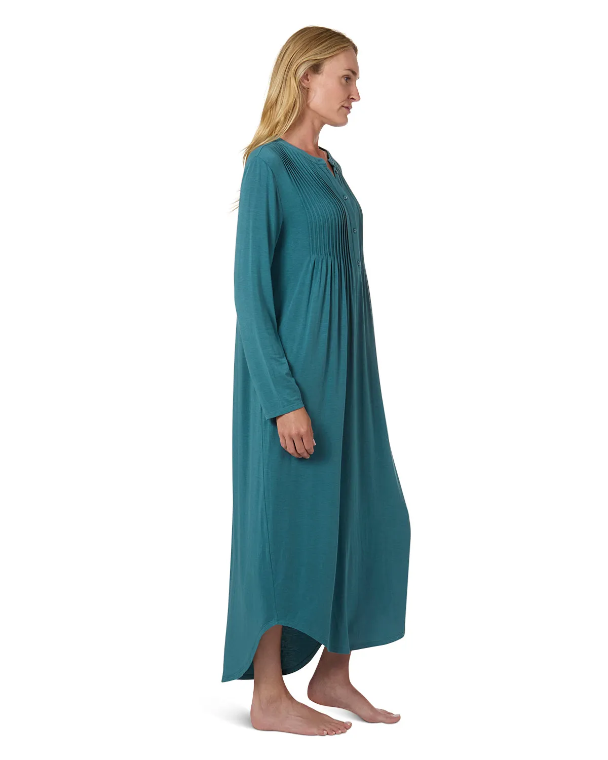 Women's Stretch Modal Pintucked Nightgown sold by MeMoi product image thumbnail 5