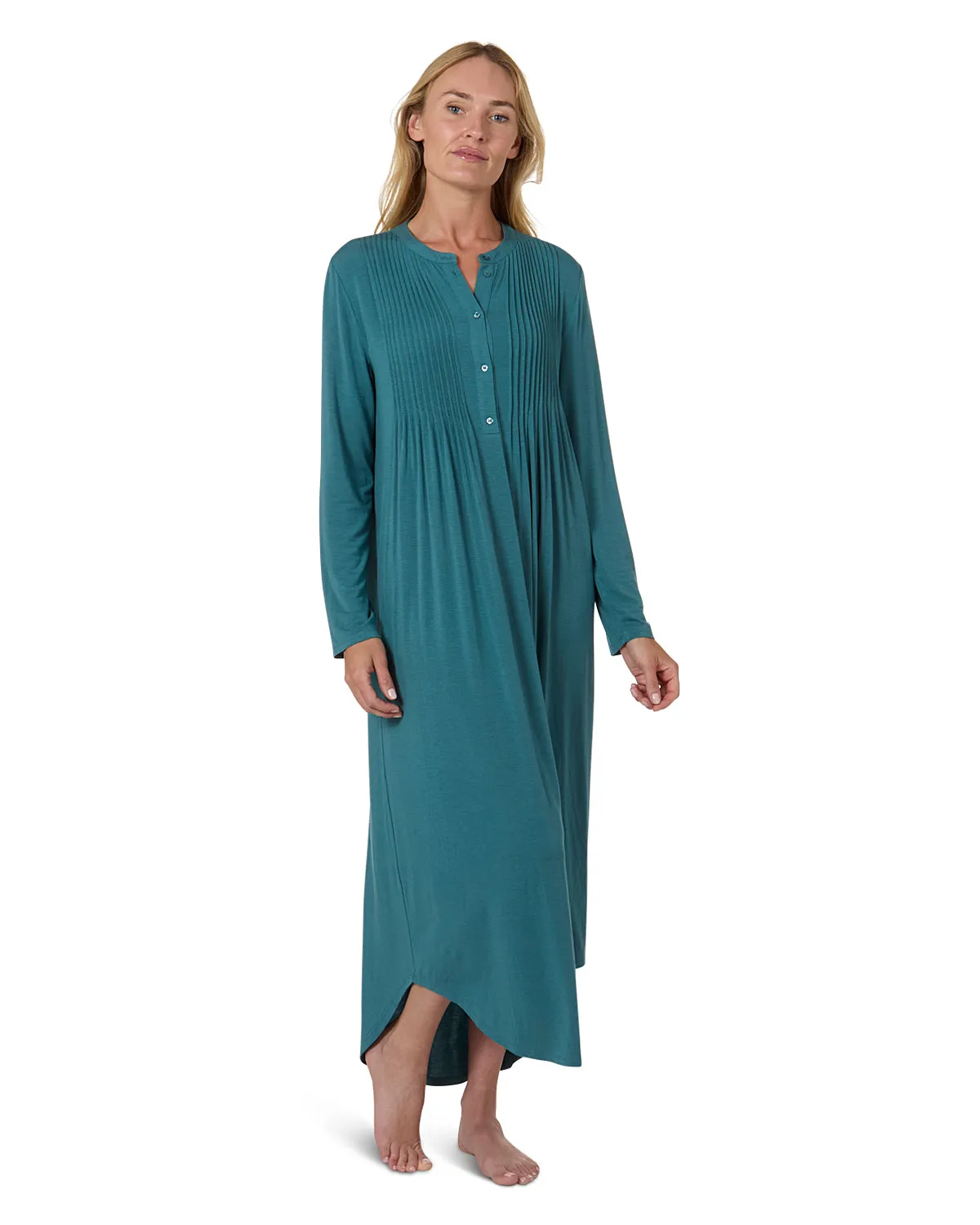 Women's Stretch Modal Pintucked Nightgown sold by MeMoi product image thumbnail 2