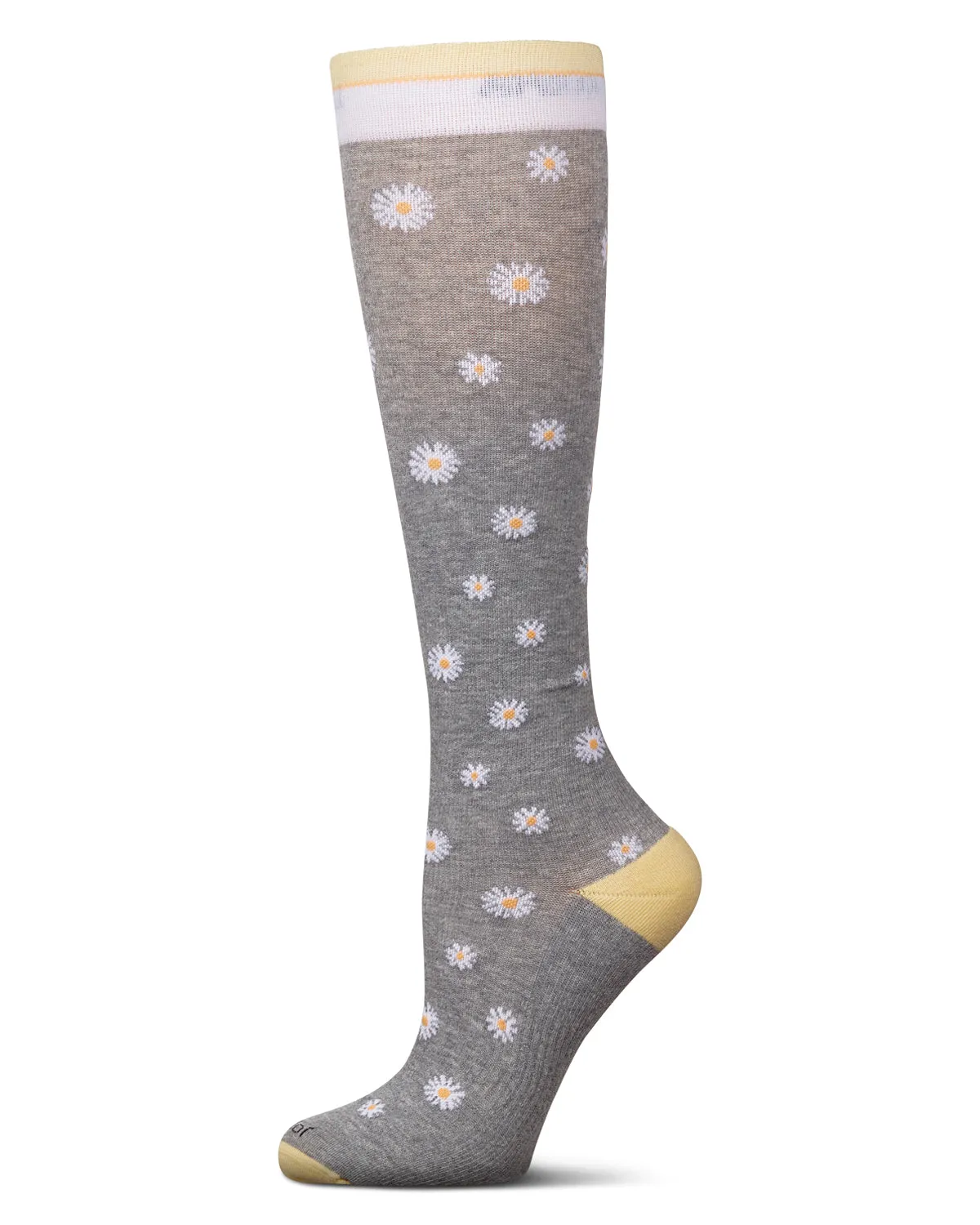 Daisies Cotton Blend 15-20 mmHg Graduated Compression Socks sold by MeMoi