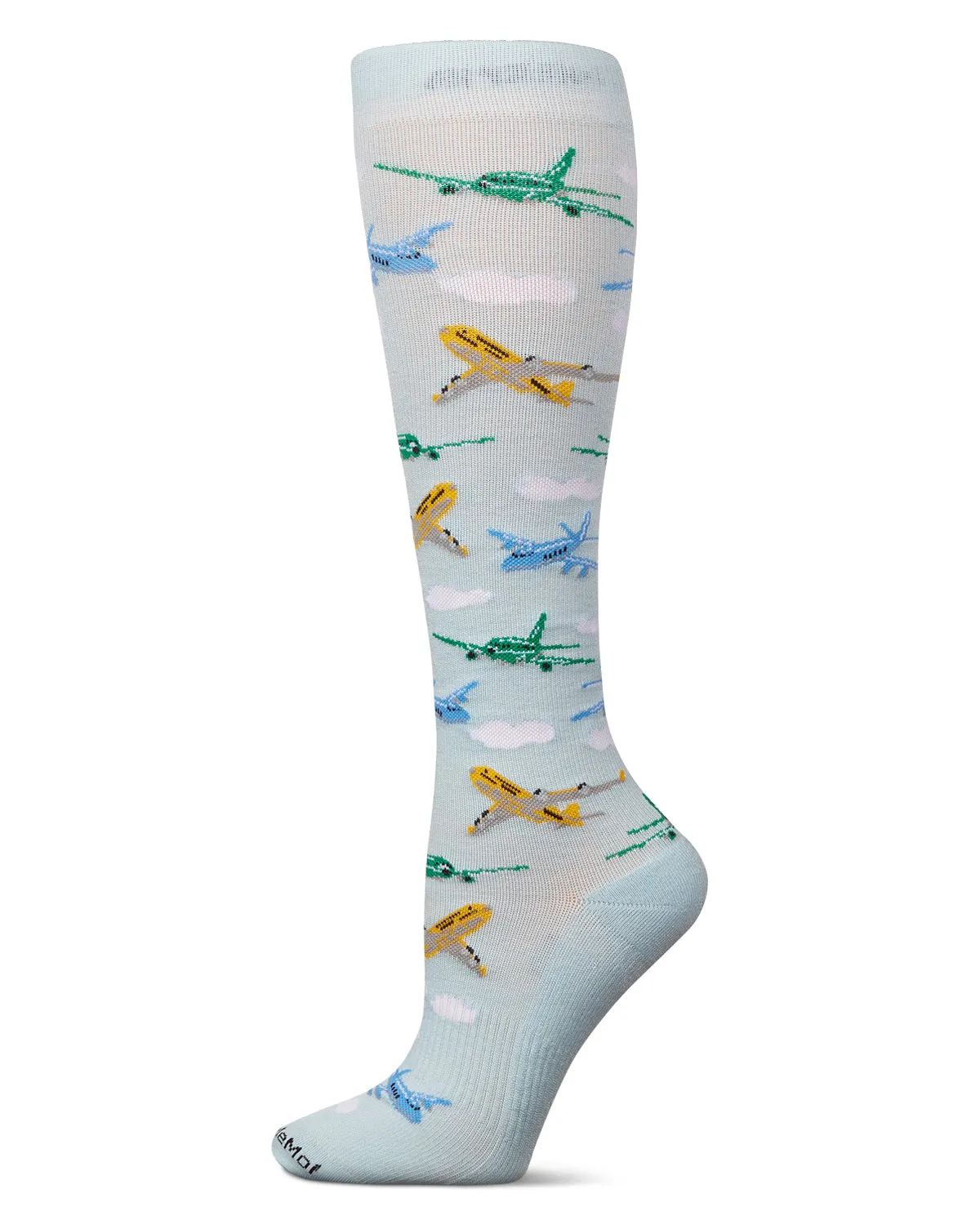 Airplanes 8-15 mmHg Graduated Bamboo Compression Socks sold by MeMoi