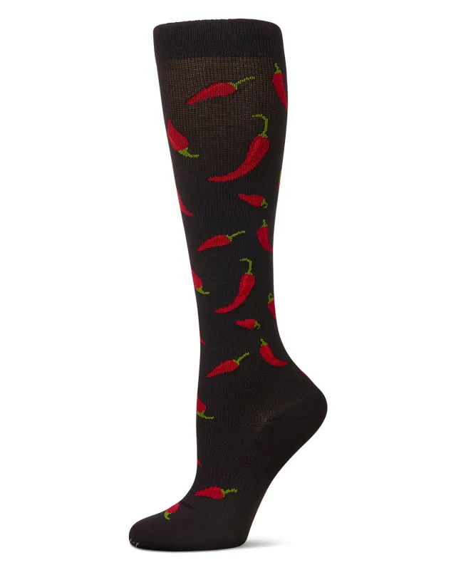 Chili Pepper 8-15 mmHg Graduated Bamboo Compression Socks sold by MeMoi