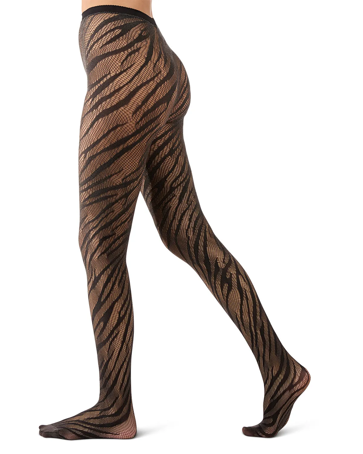 Women's Zebra-Patterned Sheer Net Tights sold by MeMoi product image thumbnail 3