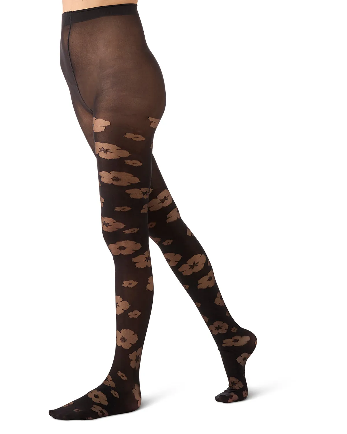 Women's Floral-Pattern Semi-Sheer Tights sold by MeMoi