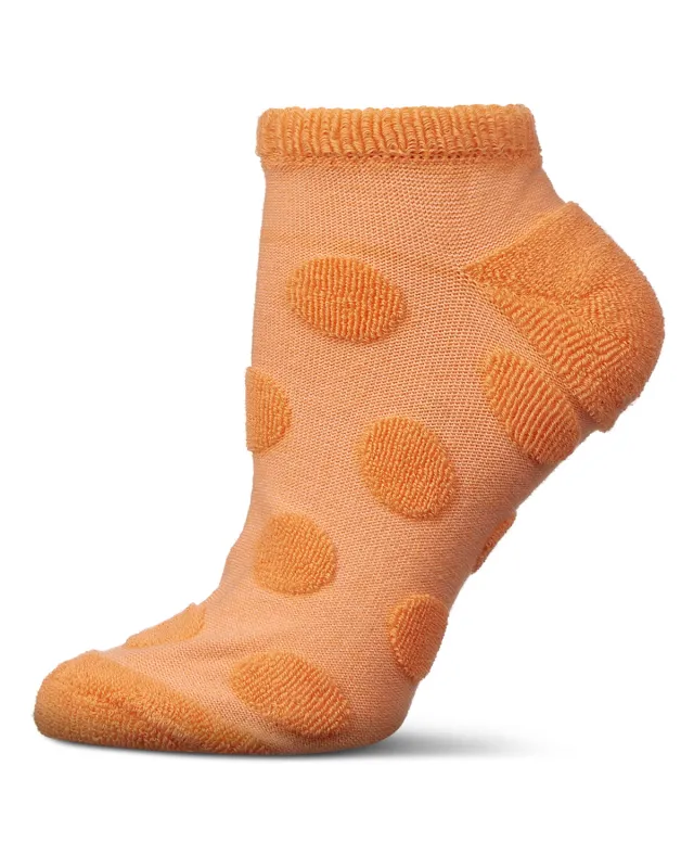 Women's Terry Dot Low Cut Socks sold by MeMoi