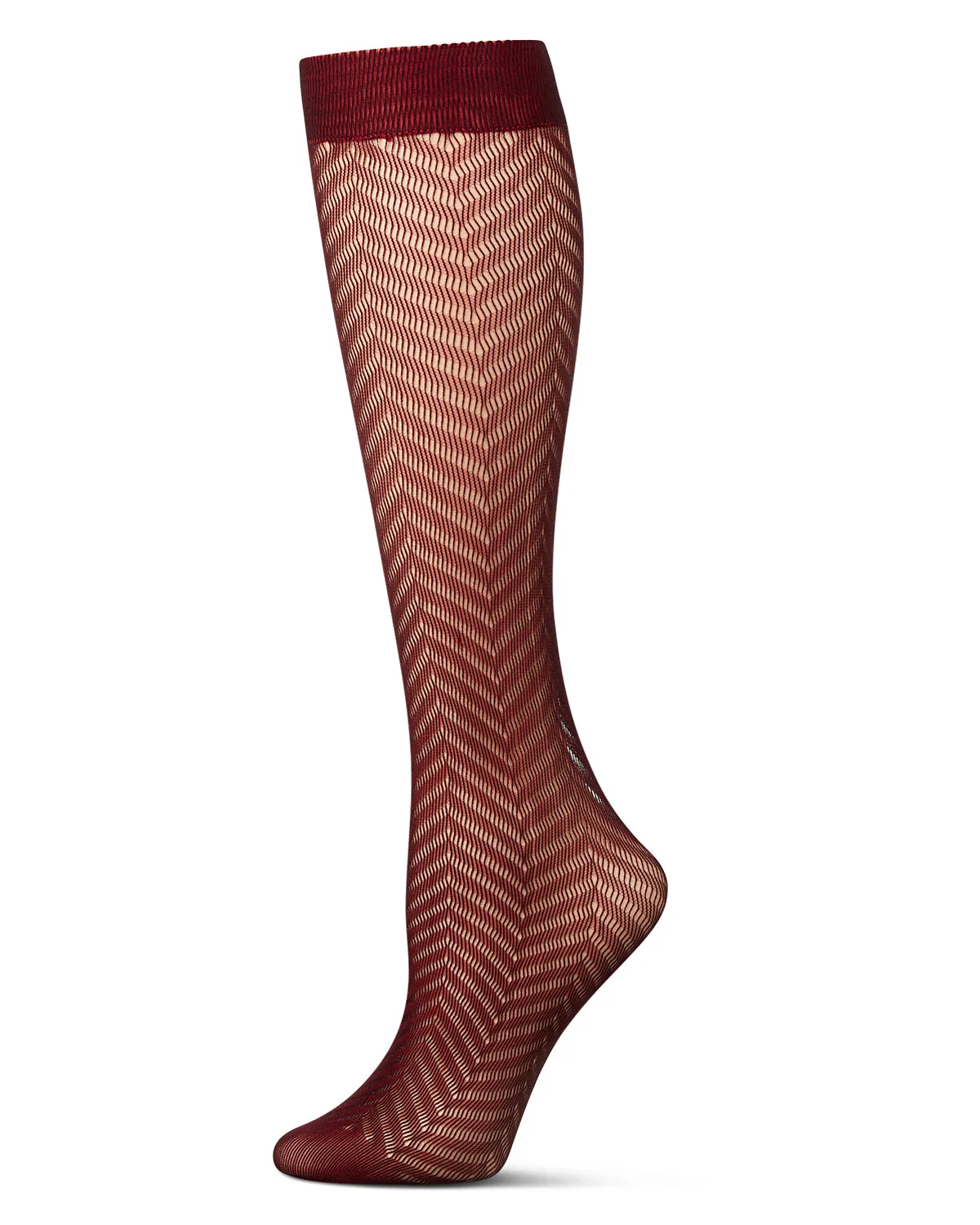 Women's Chevron Net Knee High Socks sold by MeMoi