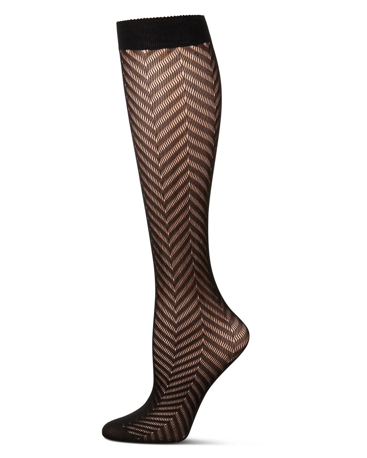 Women's Chevron Net Knee High Socks sold by MeMoi product image thumbnail 2