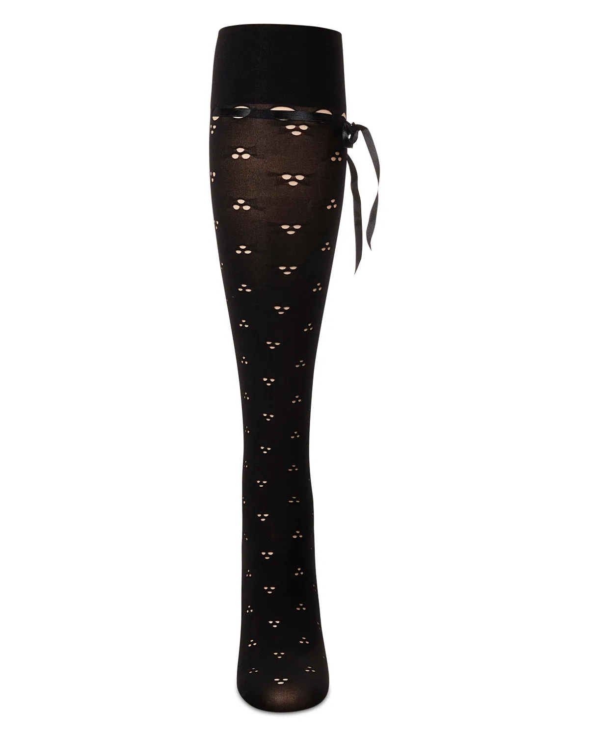 Women's Pointelle Bow Tie Knee High Socks sold by MeMoi product image thumbnail 3