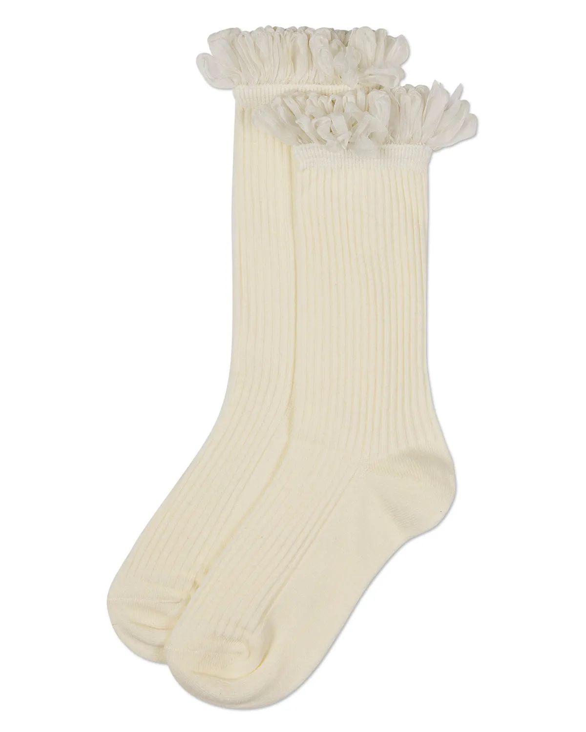 Women's Fine Rib Loop Cuff Crew Socks sold by MeMoi product image thumbnail 5
