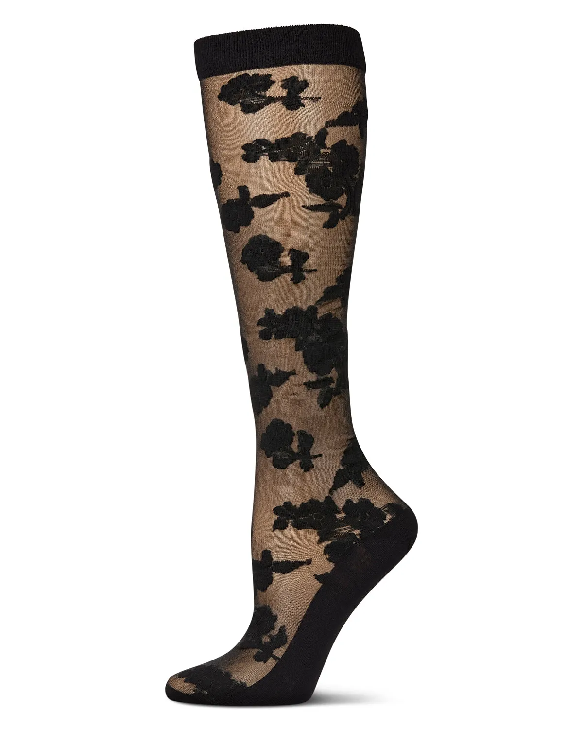 Women's Floral Fantasy Sheer Knee High Socks sold by MeMoi product image thumbnail 2