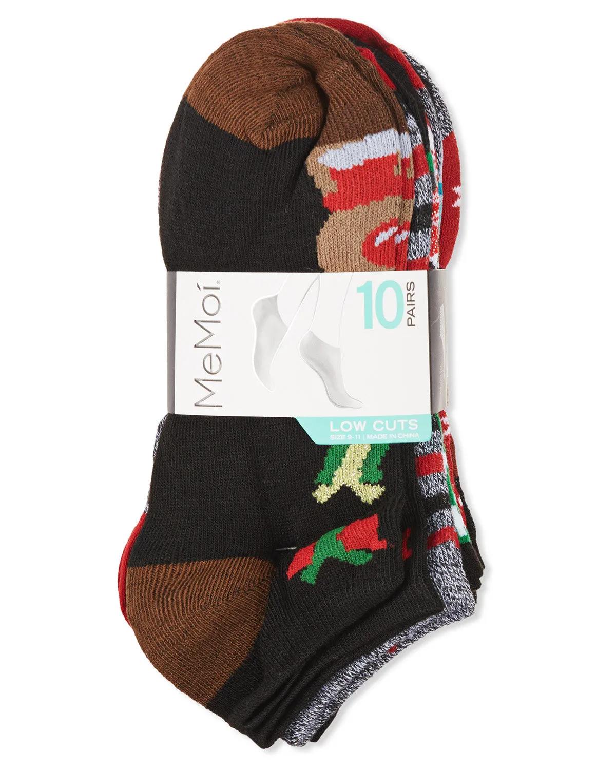 Women's 10 Pair Pack Holiday Lowcut Socks sold by MeMoi product image thumbnail 3