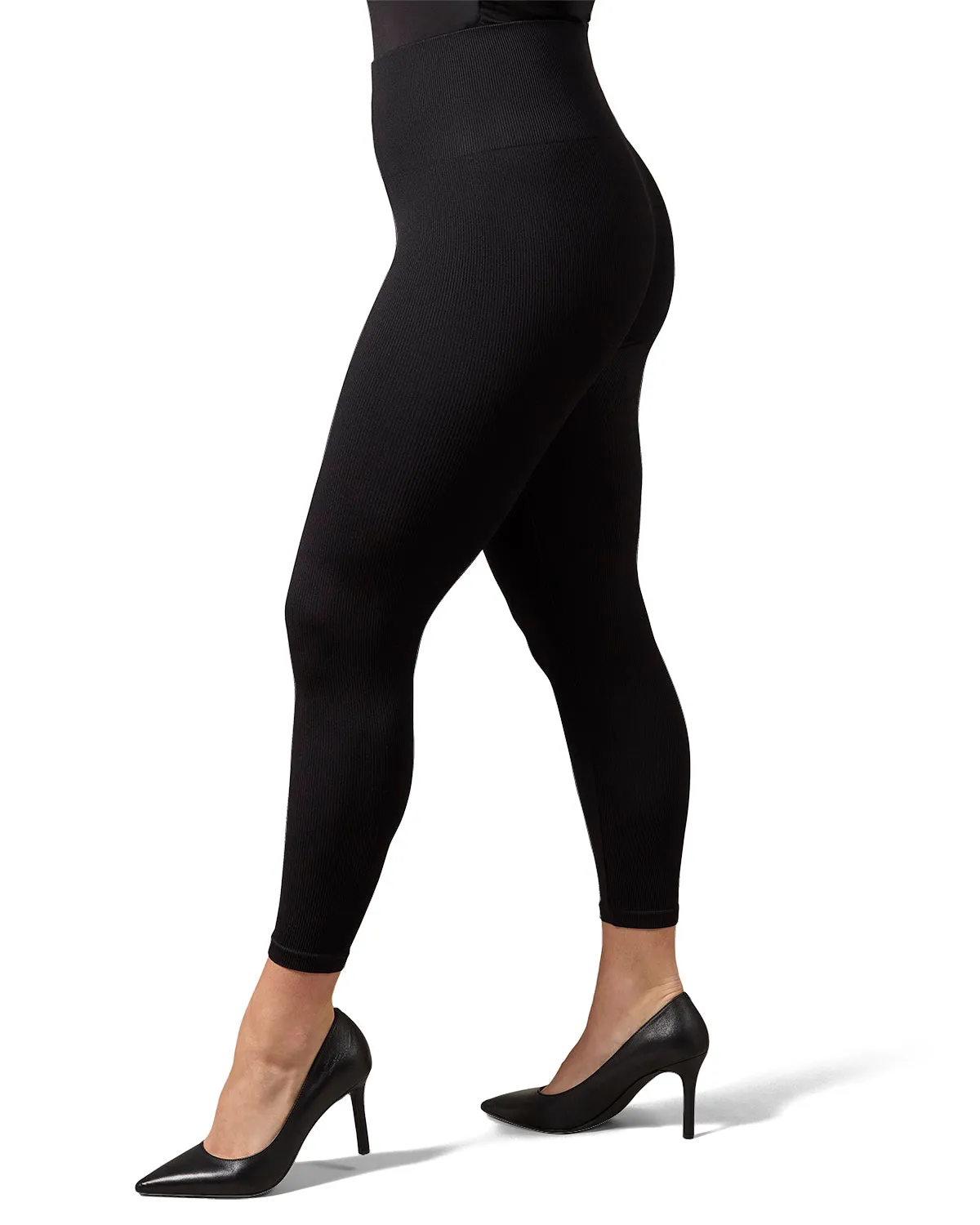 Women's Thin Ribbed High Waist Seamless Leggings sold by MeMoi product image thumbnail 4