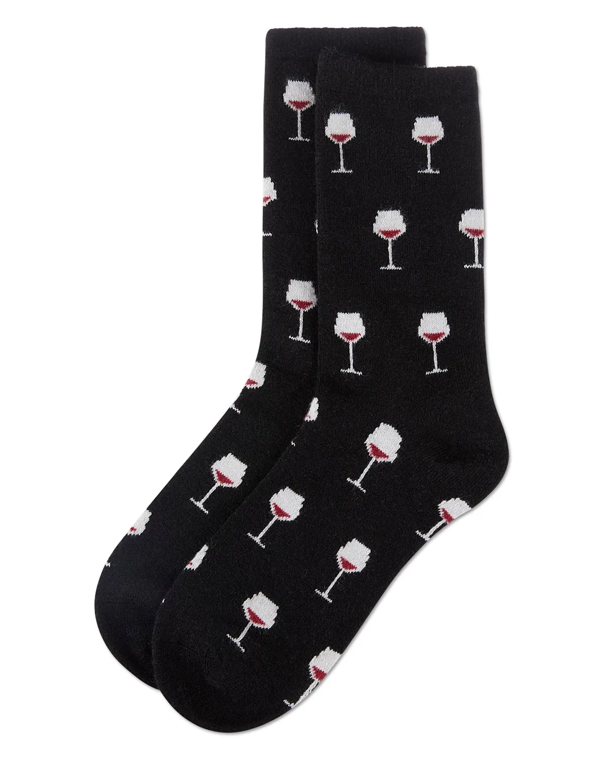 Women's Wine-Themed Cashmere Blend Novelty Crew Socks sold by MeMoi product image thumbnail 3