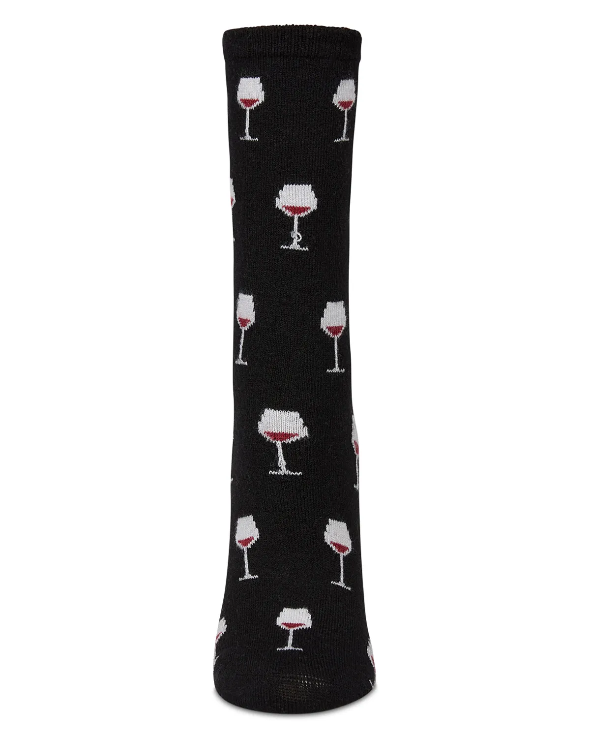 Women's Wine-Themed Cashmere Blend Novelty Crew Socks sold by MeMoi product image thumbnail 2