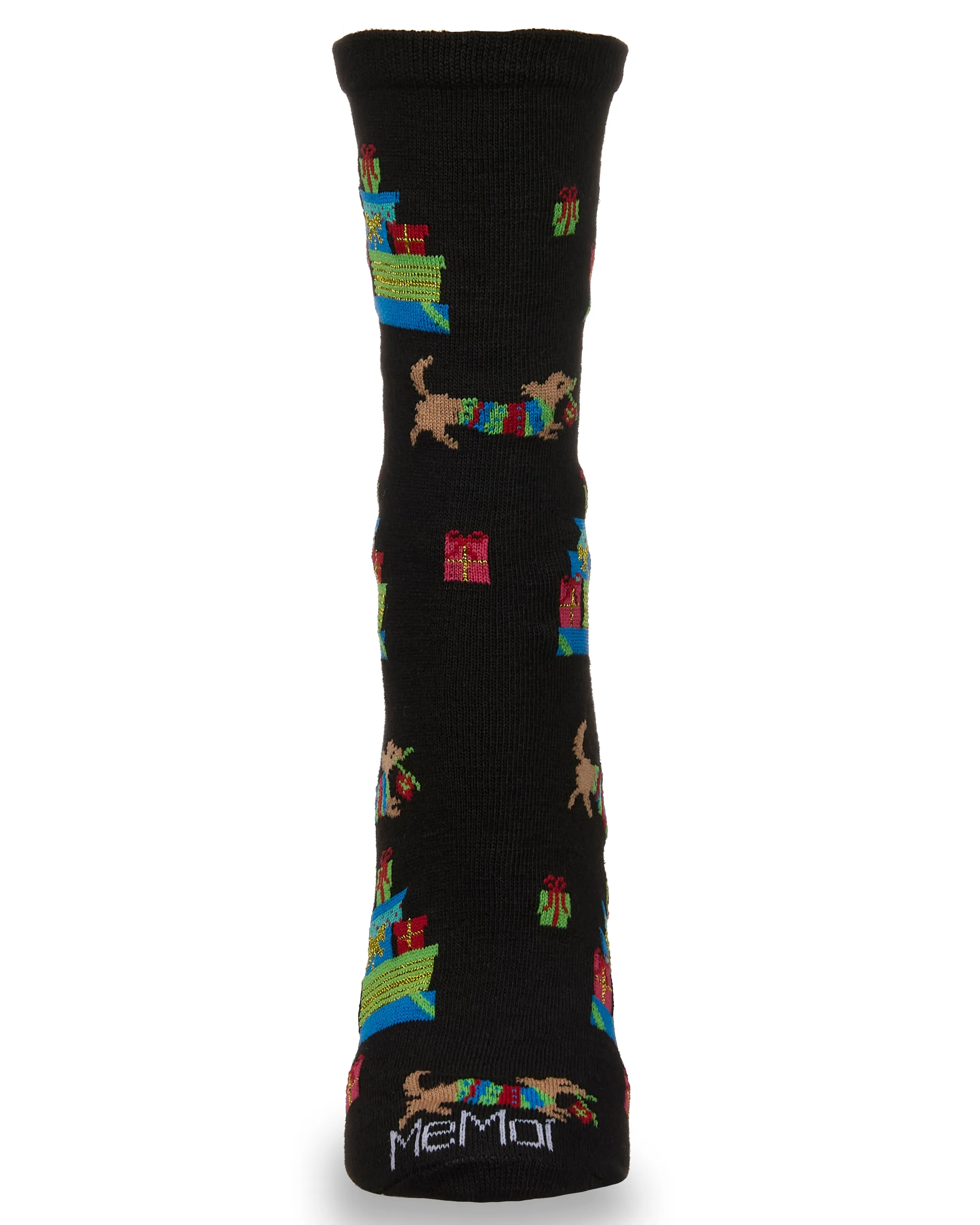 Women's Pile Of Gifts Holiday Crew Socks sold by MeMoi product image thumbnail 2