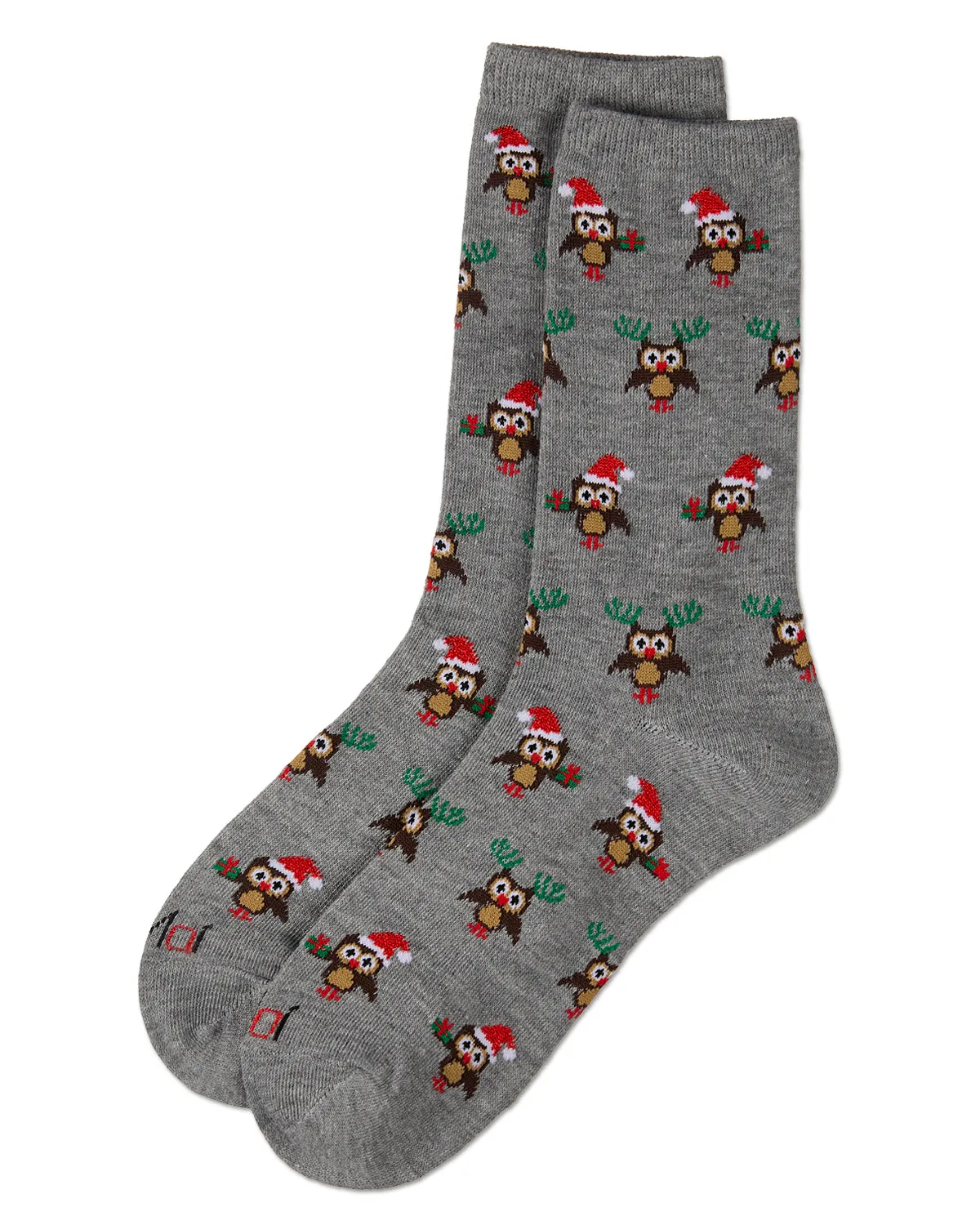 Women's Owl Holiday Crew Socks sold by MeMoi product image thumbnail 3