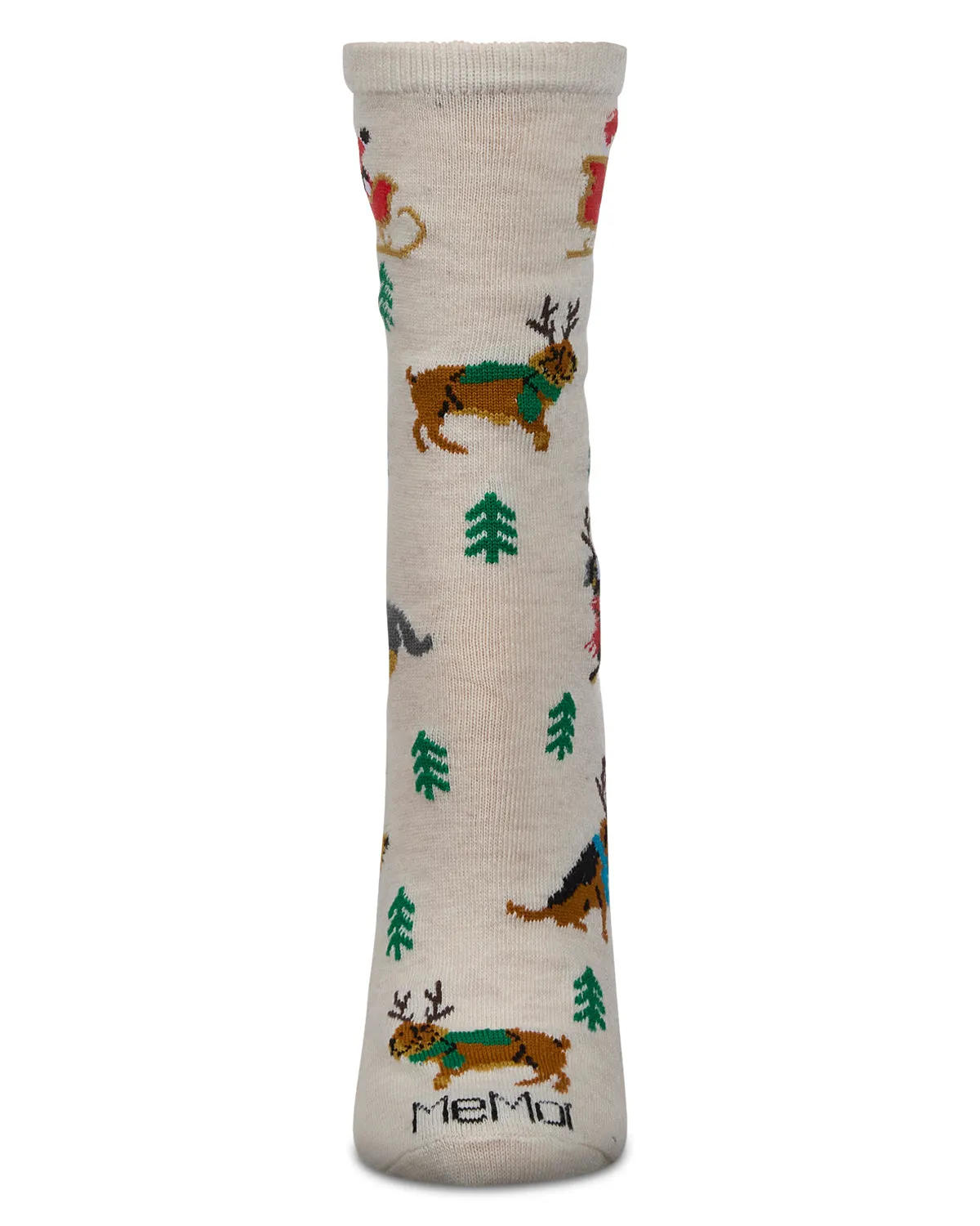 Women's Reindeer Pups Holiday Crew Socks sold by MeMoi product image thumbnail 2