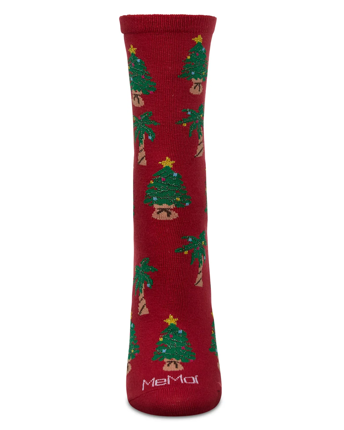 Women's Tree Paradise Holiday Crew Socks sold by MeMoi product image thumbnail 2