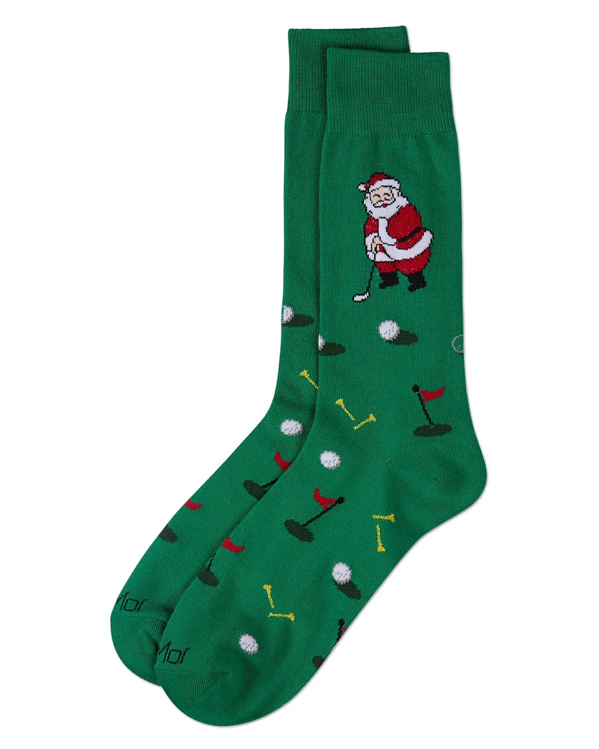Men's Golfer Santa Holiday Crew Socks sold by MeMoi product image thumbnail 3