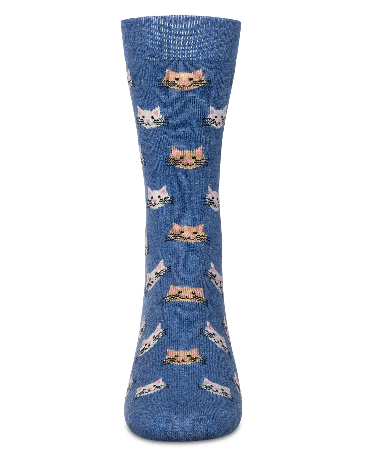 Men's Cat Face Cashmere Crew Socks sold by MeMoi product image thumbnail 2