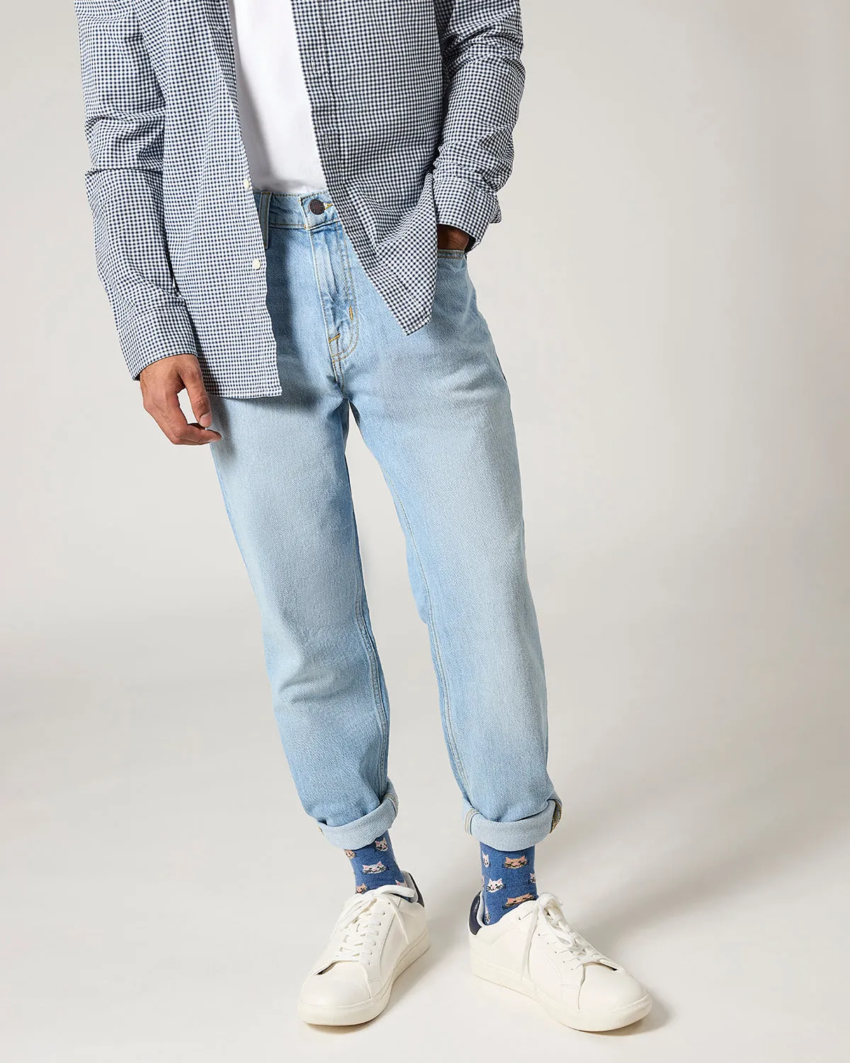 Men's Cat Face Cashmere Crew Socks sold by MeMoi product image thumbnail 5