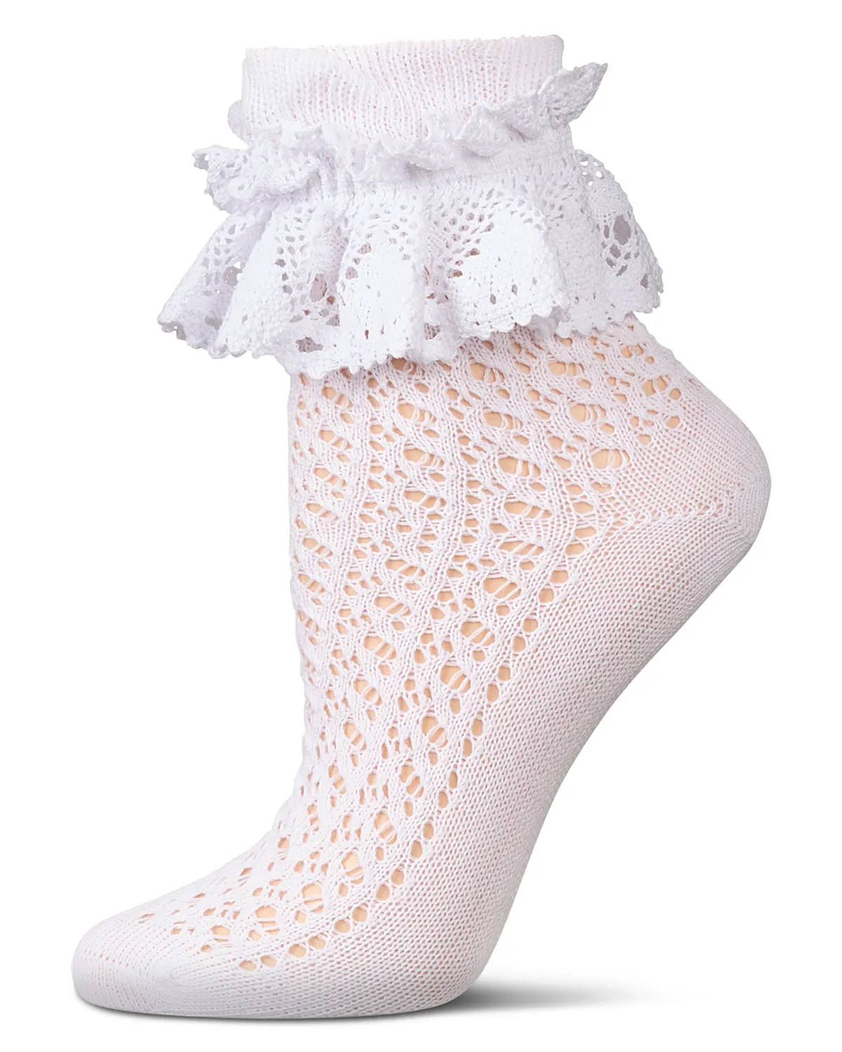 Women's Whimsy Lace Anklet Socks sold by MeMoi product image thumbnail 3