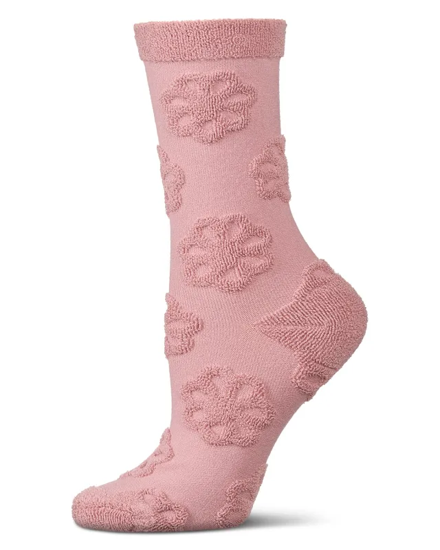 Women's Flower Burst Dimensional Crew Socks sold by MeMoi