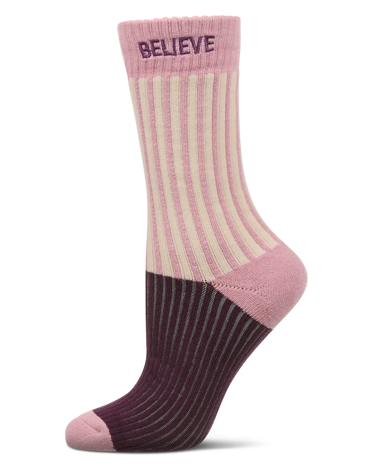 Women's Inspirations Embroidered Cuff Crew Socks sold by MeMoi product image thumbnail 3