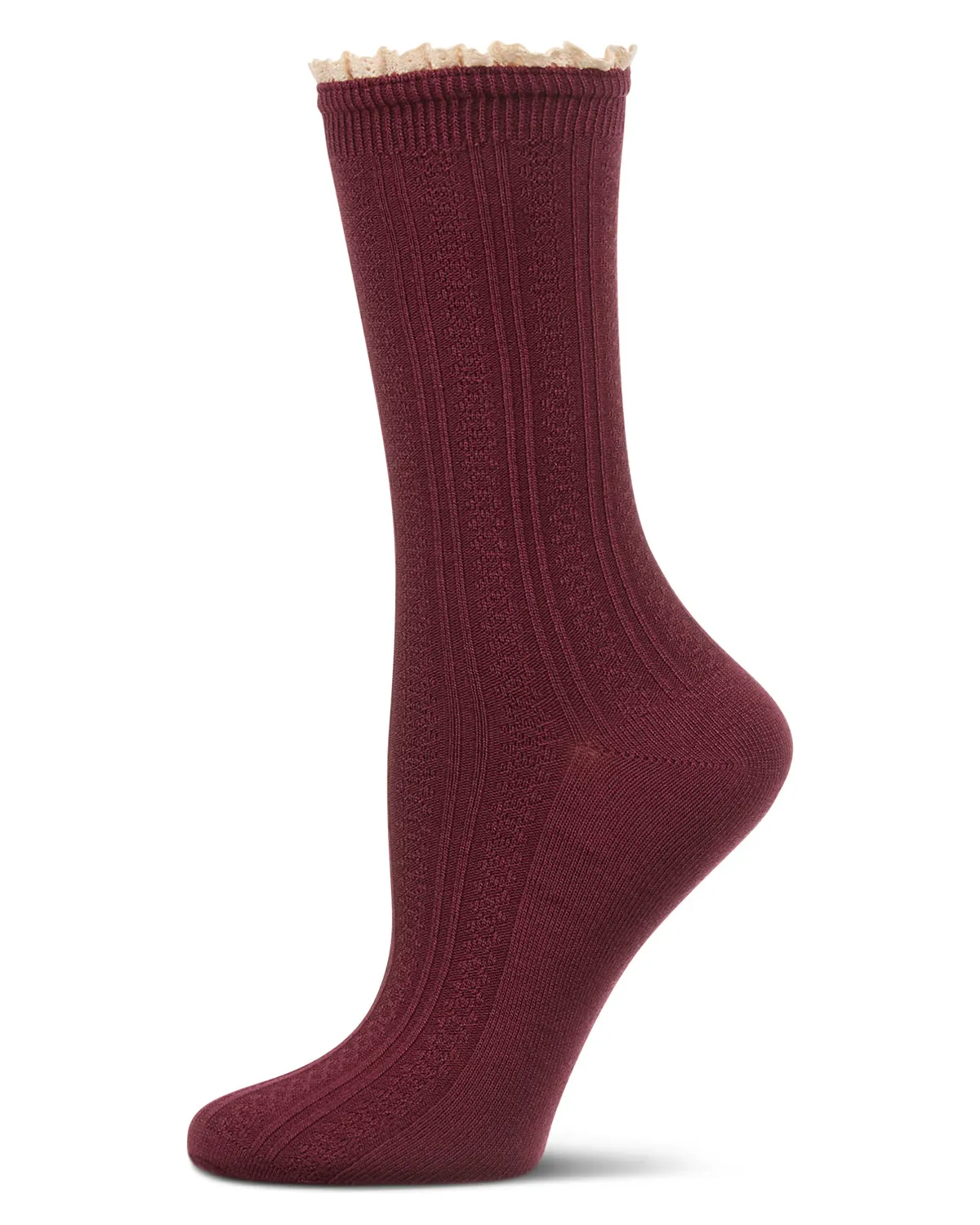Women's Prairie Lace Crew Socks sold by MeMoi
