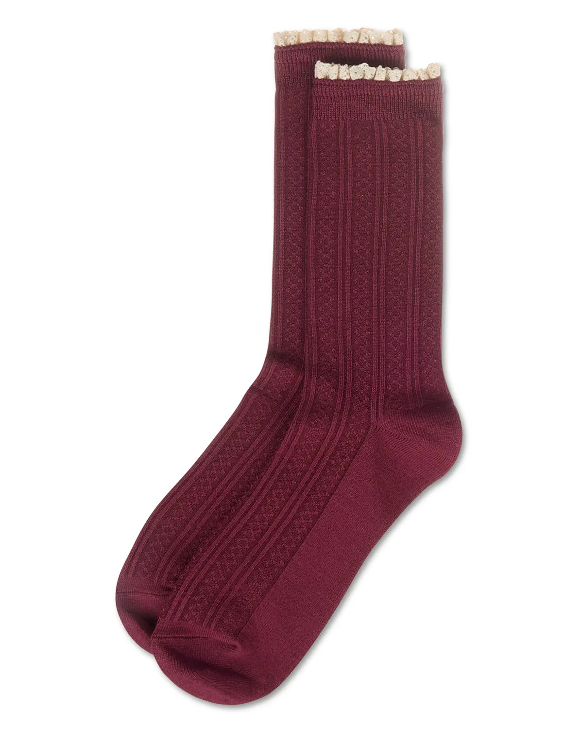 Women's Prairie Lace Crew Socks sold by MeMoi product image thumbnail 5