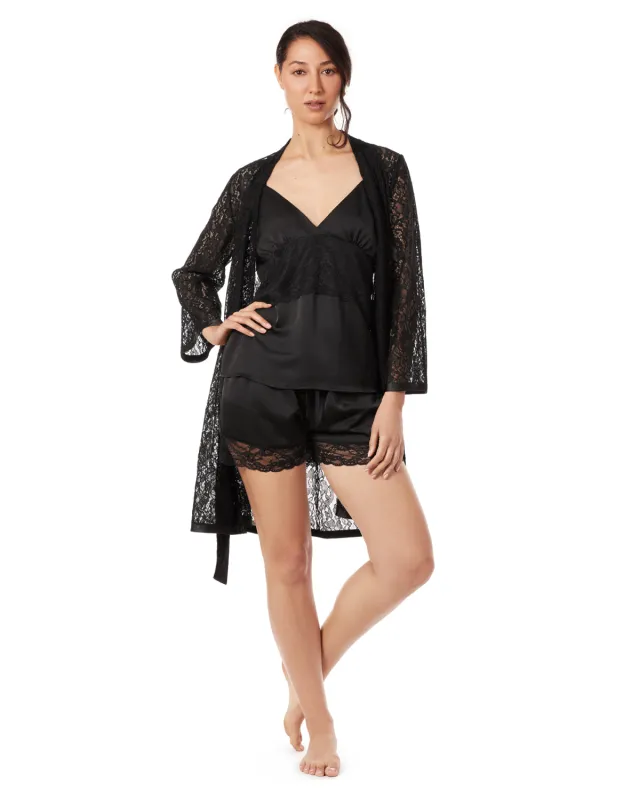 Women's Semi-Sheer Allover Lace 38" Robe sold by MeMoi