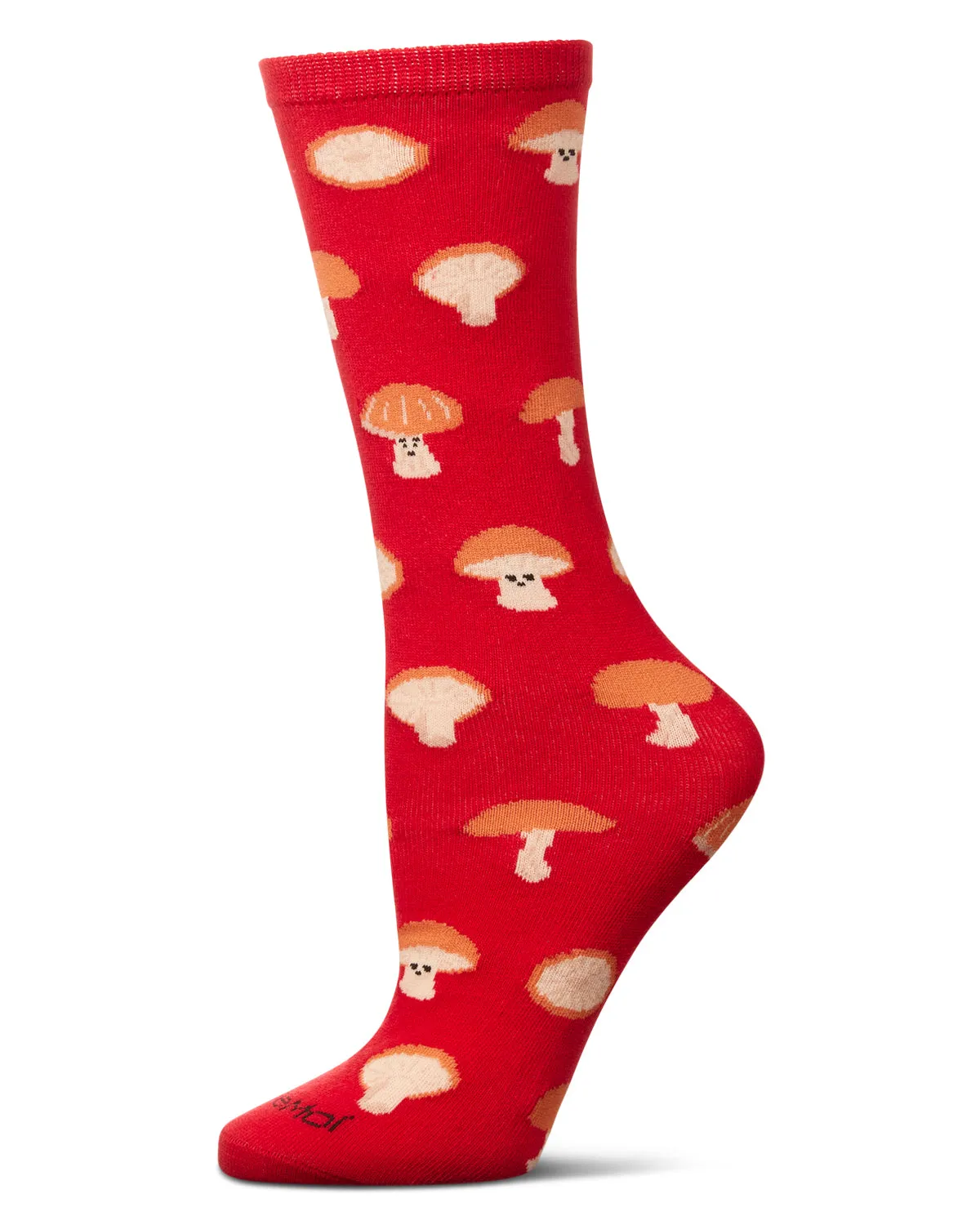 Women's "Shiitake Happens" Mushroom-Themed Giftable Novelty Crew Sock sold by MeMoi product image thumbnail 2